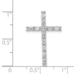 14k White Gold 1/2 carat Diamond Latin Cross Chain Slide - Image 4