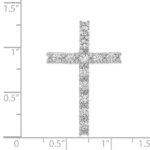 14k White Gold 1 carat Diamond Latin Cross Chain Slide - Image 4