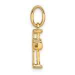 14k Small 1/10 carat Diamond Latin Cross Pendant - Image 2