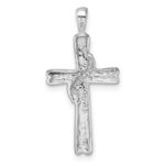 10K White Gold Cross Pendant Mounting - Image 3
