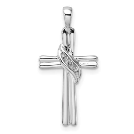 10K White Gold Cross Pendant Mounting