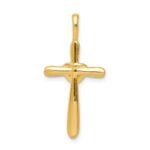 14k 1/10 carat Diamond Cross with Heart Pendant - Image 3