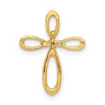 10K Diamond Cross Slide Pendant - Image 3