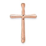 14k Rose Gold 1/5 carat Diamond Cross Chain Slide - Image 3