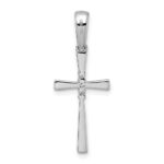14k White Gold 1/20 carat Diamond Cross Pendant - Image 3