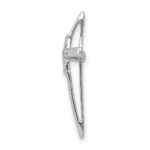 10K White Gold .03ct. Diamond Cross Chain Slide - Image 2