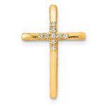 14k .03 carat Diamond Cross Chain Slide