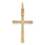 10K 1/10ct. Diamond Cross Pendant - Image 3