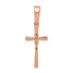 14k Rose Gold .03 carat Diamond Cross Pendant - Image 3