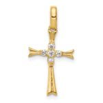 14k 1/15 carat Diamond Cross Pendant