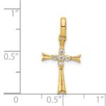 14k 1/15 carat Diamond Cross Pendant - Image 4