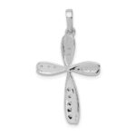 10K White Gold 1/15ct. Diamond Cross Pendant - Image 3
