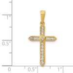 14k 1/4 carat Diamond Cross Pendant - Image 4