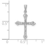 10K White Gold 1/4ct. Diamond Cross Pendant - Image 4