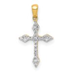 14k 1/15 carat Diamond Cross Pendant