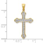10K 1/10ct. Diamond Cross Pendant - Image 4