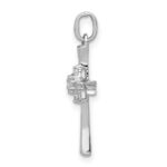 14k White Gold 1/15 carat Diamond Cross Pendant - Image 2