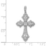 14k White Gold 1/2 carat Diamond Fancy Cross Pendant - Image 4
