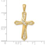 10K 1/20ct. Diamond Cross Pendant - Image 4