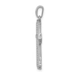 10K White Gold 1/8ct. Diamond Passion Cross Pendant - Image 2