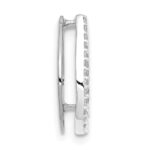 14k White Gold 1/6 carat Diamond Horseshoe Chain Slide - Image 2