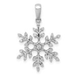 14k White Gold 1/6 carat Lab Grown Diamond VS/SI+ G+ Complete Snowflake Pendant
