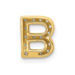 14K  Diamond Letter B Initial Charm - Image 3
