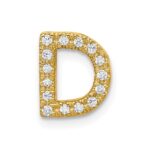 10K  Diamond Letter D Initial Charm