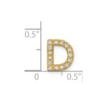 14K  Diamond Letter D Initial Charm - Image 4