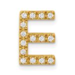 10K  Diamond Letter E Initial Charm