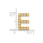 10K  Diamond Letter E Initial Charm - Image 4