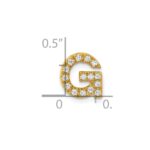 10K  Diamond Letter G Initial Charm - Image 4