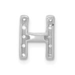 14K  White Gold Diamond Letter H Initial Charm - Image 3