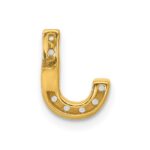 14K  Diamond Letter J Initial Charm - Image 3
