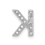 14K  White Gold Diamond Letter K  Initial Charm - Image 3
