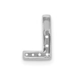 14K  White Gold Diamond Letter L Initial Charm - Image 3