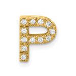 10K  Diamond Letter P Initial Charm