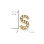 14K  Diamond Letter S Initial Charm - Image 4