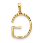 14K Diamond Letter G Initial Pendant - Image 4