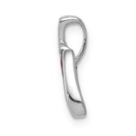 14k White Gold Diamond and .31 Oval Ruby Fancy Chain Slide - Image 2