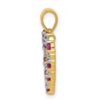 14k Diamond and Ruby Heart Pendant - Image 2