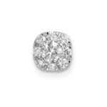 14k White Gold 1/4 carat Lab Grown Diamond VS/SI+ G+ Complete Cushion Halo Chain Slide Pendant