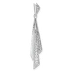 14k White Gold 1/4 carat Graduated Diamond Fancy Dangle Pendant