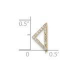 14k Polished 1/10 carat Diamond Triangle Chain Slide - Image 5