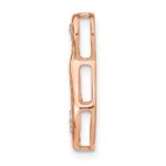 14k Rose Gold 1/8 carat Lab Grown Diamond VS/SI+ G+ Double Teardrop Chain Slide Pendant - Image 2