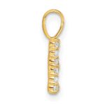 14k 1/8 carat Lab Grown Diamond VS/SI+ G+ Complete Letter E Initial Pendant - Image 2