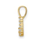 14k 1/10 carat Lab Grown Diamond VS/SI+ G+ Complete Letter J Initial Pendant - Image 2