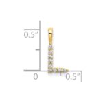 14k 1/10 carat Lab Grown Diamond VS/SI+ G+ Complete Letter L Initial Pendant - Image 4