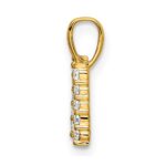 14k 1/6 carat Lab Grown Diamond VS/SI+ G+ Complete Letter N Initial Pendant - Image 2