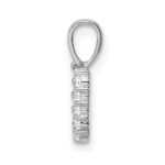 14k White Gold 1/8 carat Lab Grown Diamond VS/SI+ G+ Complete Letter U Initial Pendant - Image 2